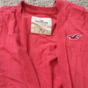 Pink Hollister cardigan size M